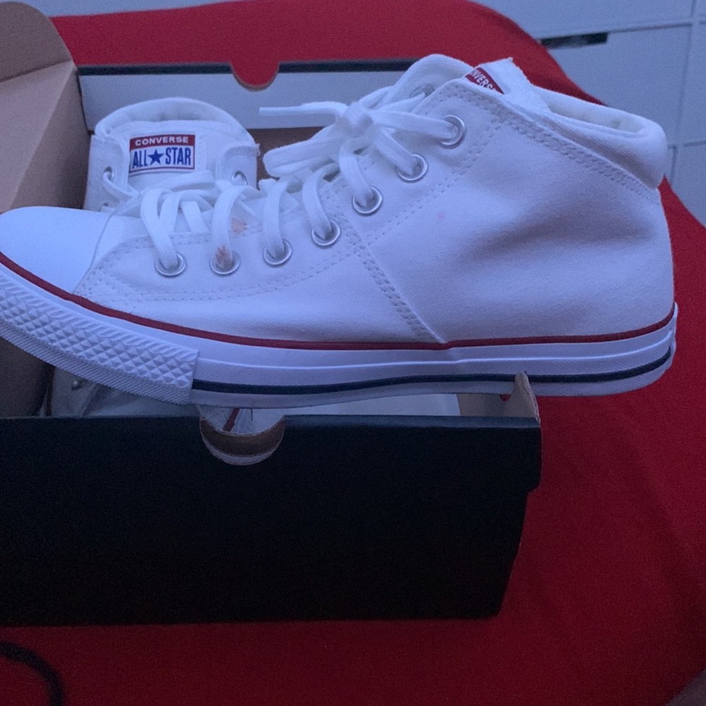 White mid converse